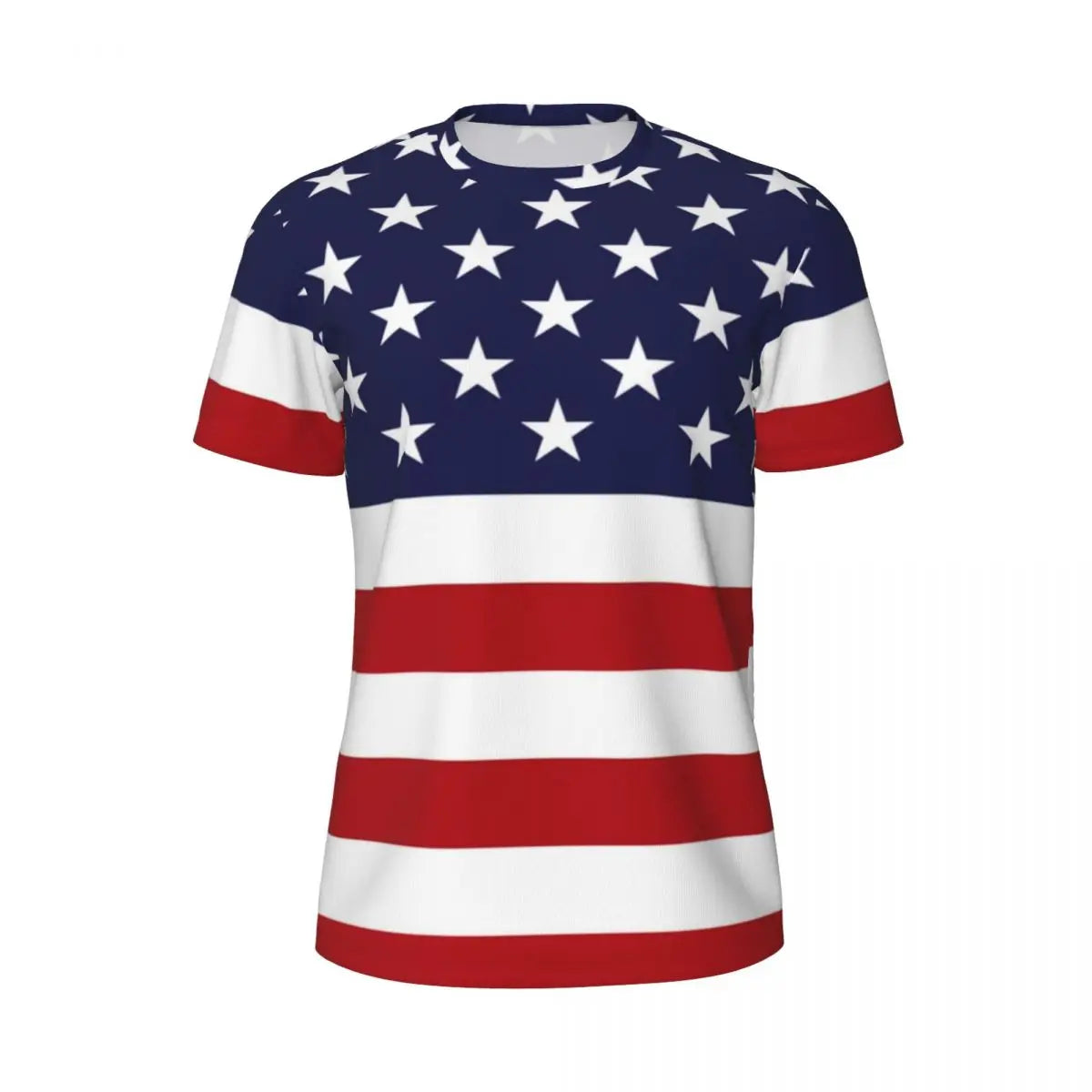 USA American Flag T-Shirt Male Star Print Patriotic Streetwear Running T-Shirts Breathable Beach Fashion Tees Oversize Tops