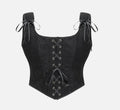 Women Renaissance Corset Front Lace Up U Back Bodice Corsets Victorian Bustier
