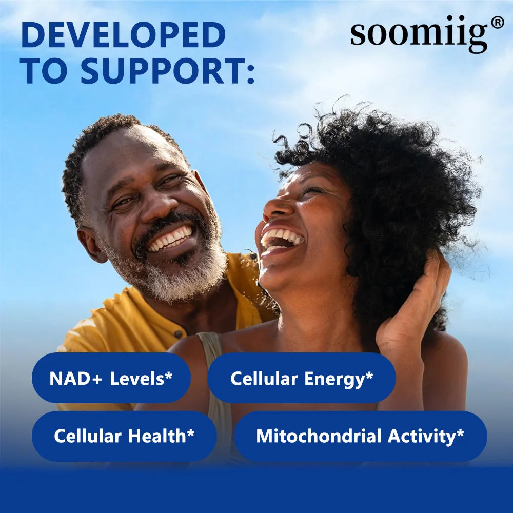 NAD Supplement, with Resveratrol - Support Cellular Health, Stamina & Healthy Aging, Promotes Blood Circulation