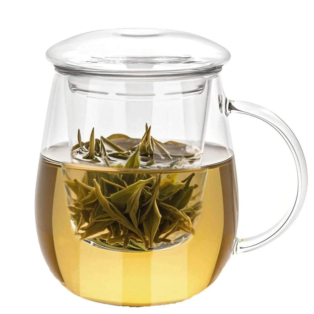 1pc Transparent Teacup with Filter Multi-Purpose Brewings Tea Cup High Borosilicate Milk Mug Household Drinking Coffee Cup