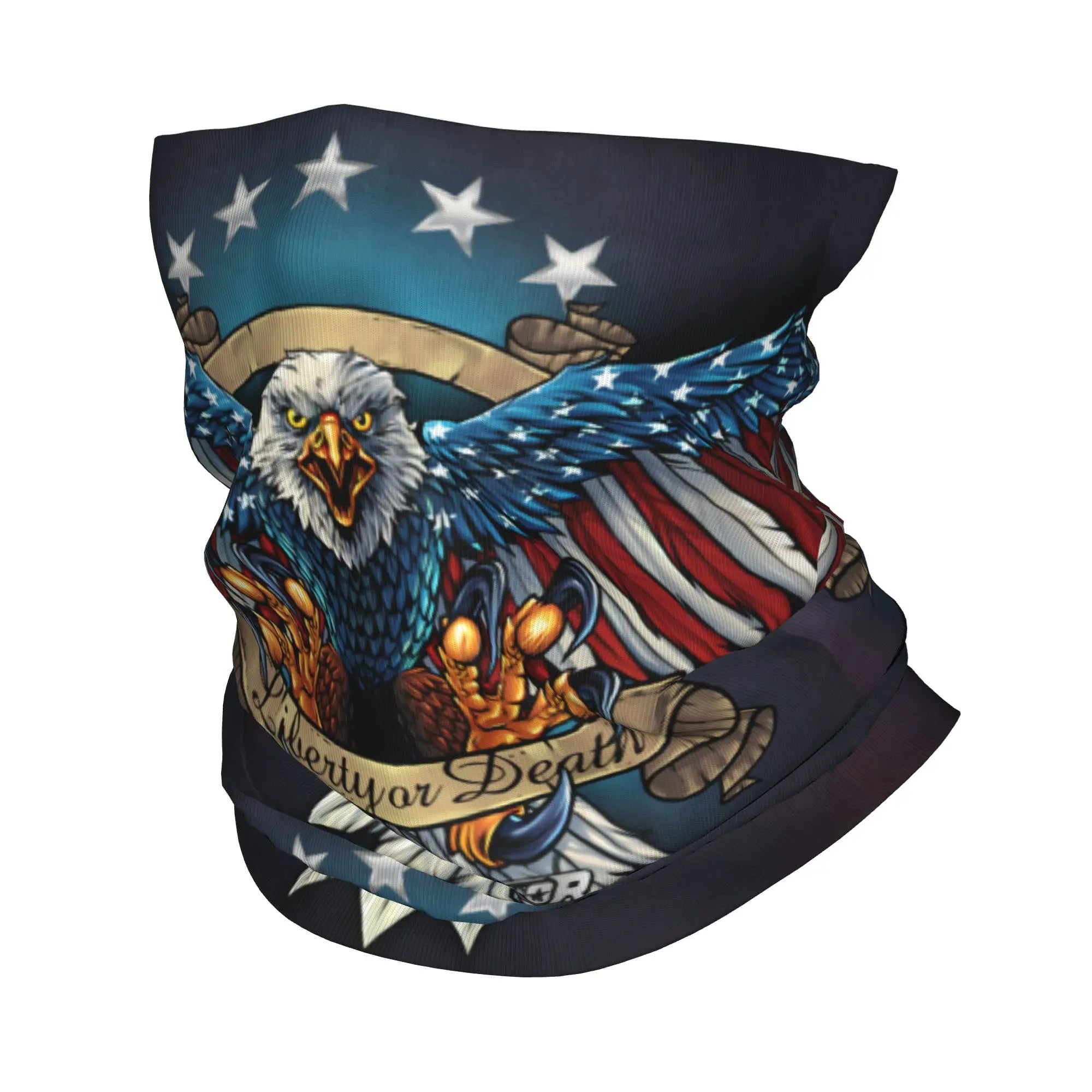 Custom Vintage American Flag Bandana Neck Gaiter for Hiking Hunting Women Men Wrap Scarf USA Proud Balaclava Warmer