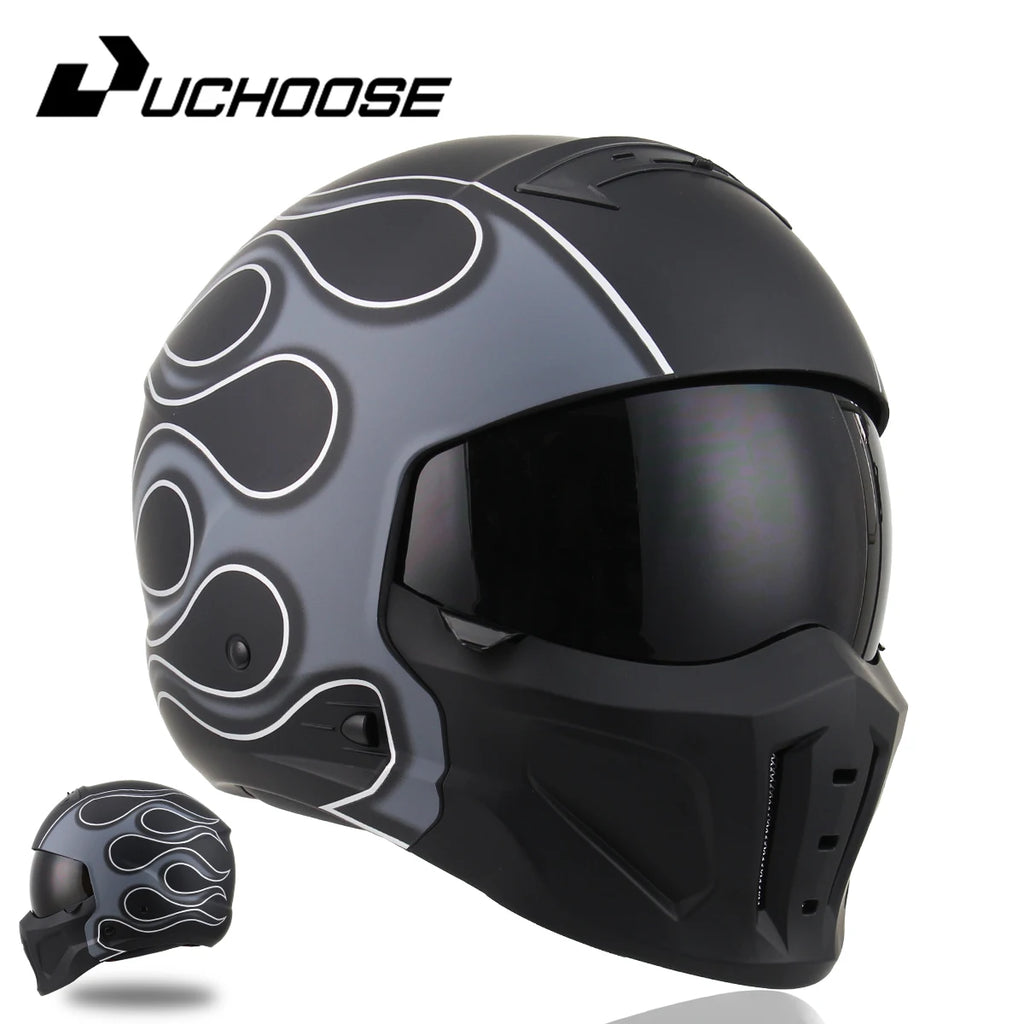 2026 New Scorpion Helmet Retro Motorcycle Cascos Moto Locomotive Personality Multi-purpose Combination Helmet Half Helmet