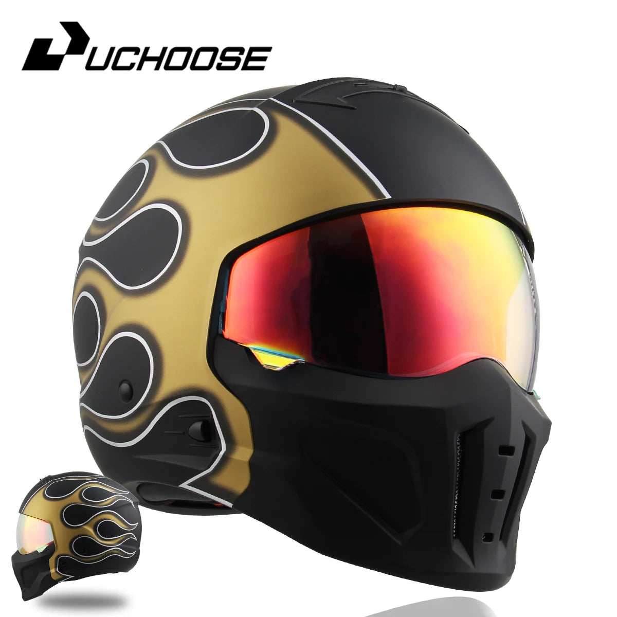 2026 New Scorpion Helmet Retro Motorcycle Cascos Moto Locomotive Personality Multi-purpose Combination Helmet Half Helmet