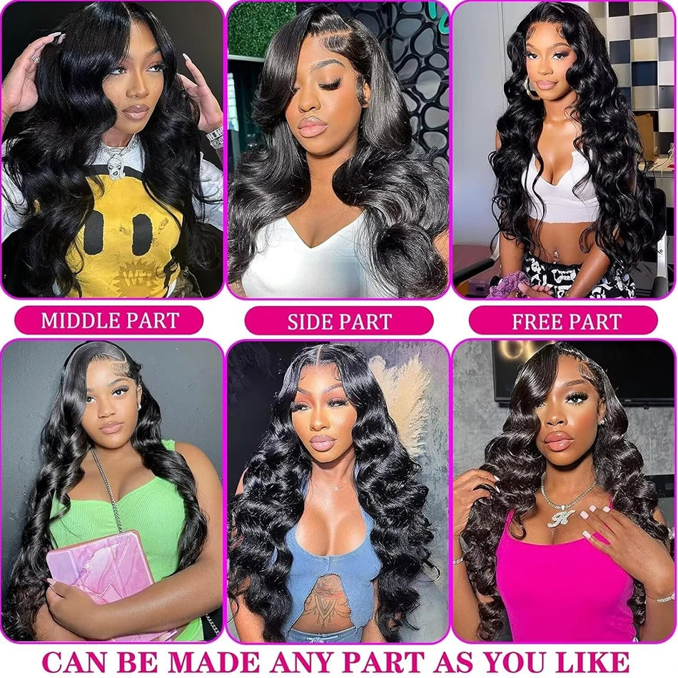 13x4 HD Transparent Lace Front Human Hair Wigs For Women Wear Go Glueless Wig Peruvian Body Wave Lace Frontal Wig With Baby Hair