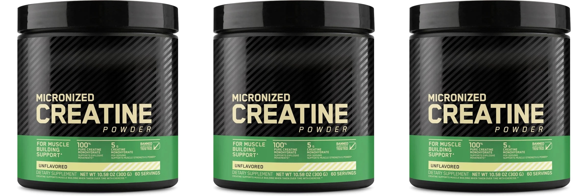 Micronized Creatine Monohydrate Powder Supports Muscle Strength &Power Unflavored 300g (60 Servings) Dietary Supplement