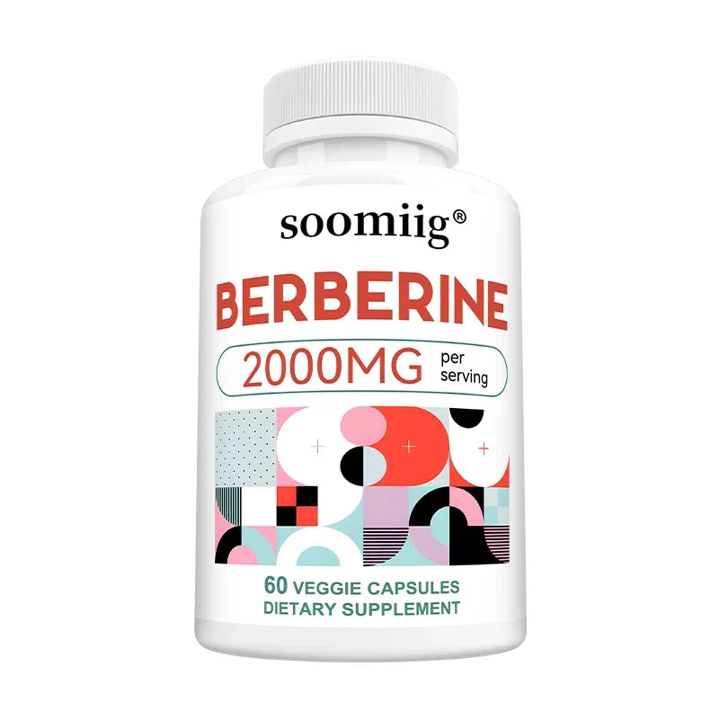 2000 Mg Berberine Supplement Capsules, Supports Metabolism, Regulates Blood Sugar Levels, and Enhances The Immune System