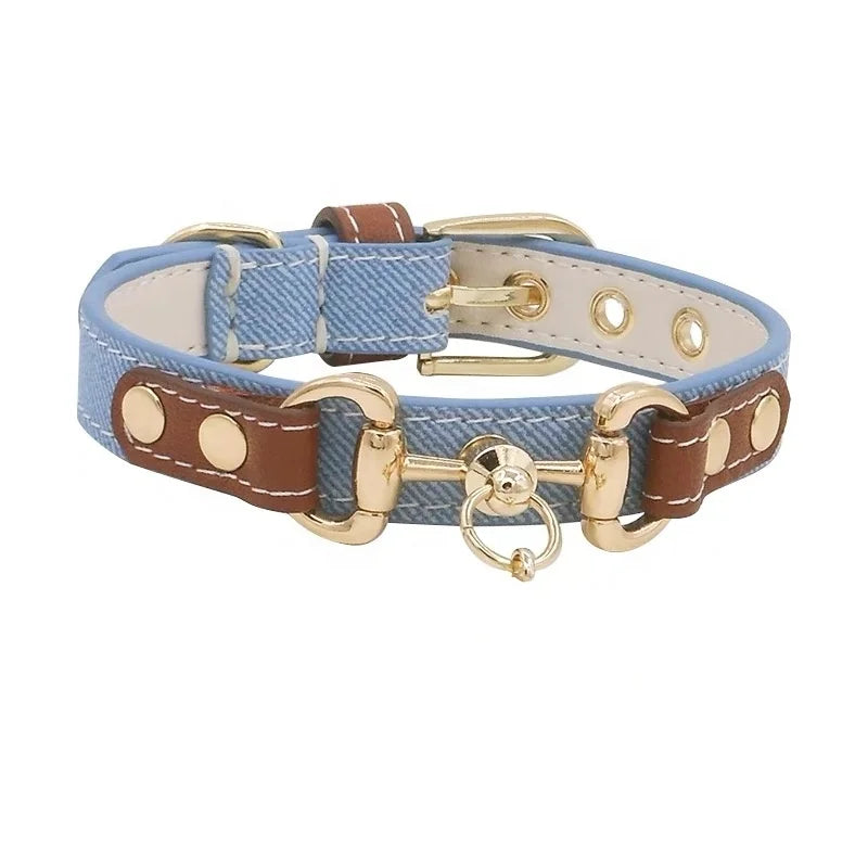 Luxury Leather Dog Collar Soft Dog Solid Color Collars Hardware Matte Boutique Dog Collar