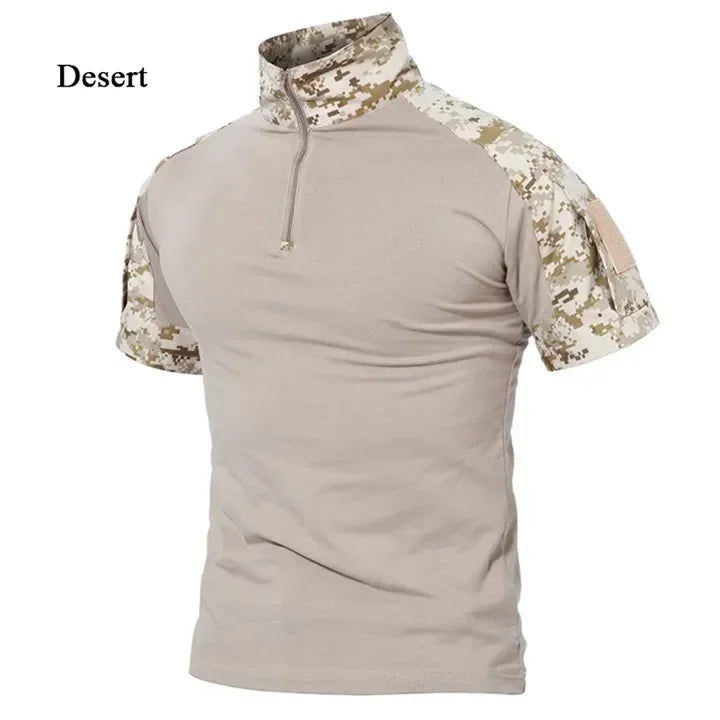 Tactical T-Shirts Men Sport Outdoor Tee Quick Dry Short Sleeve Shirt Hiking Hunting Combat Men Clothing Breathable