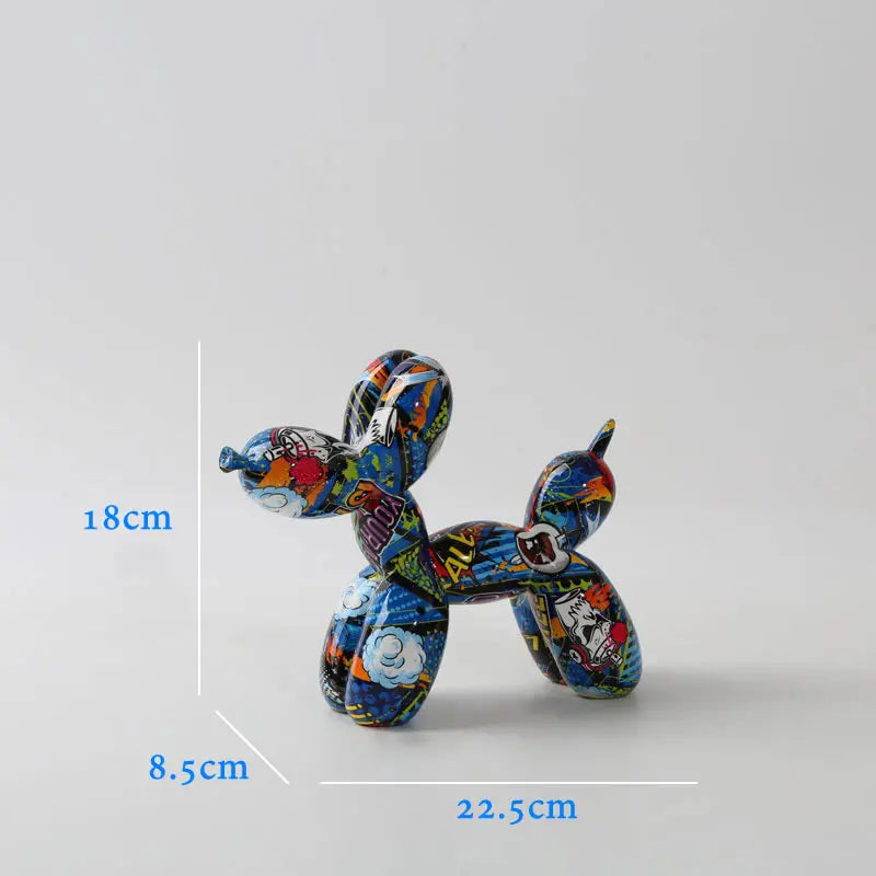 Creative Color Bulldog Chihuahua Dog Statue Figurine Resin Sculpture Home Office Bar Store Decoration Ornament Crafts