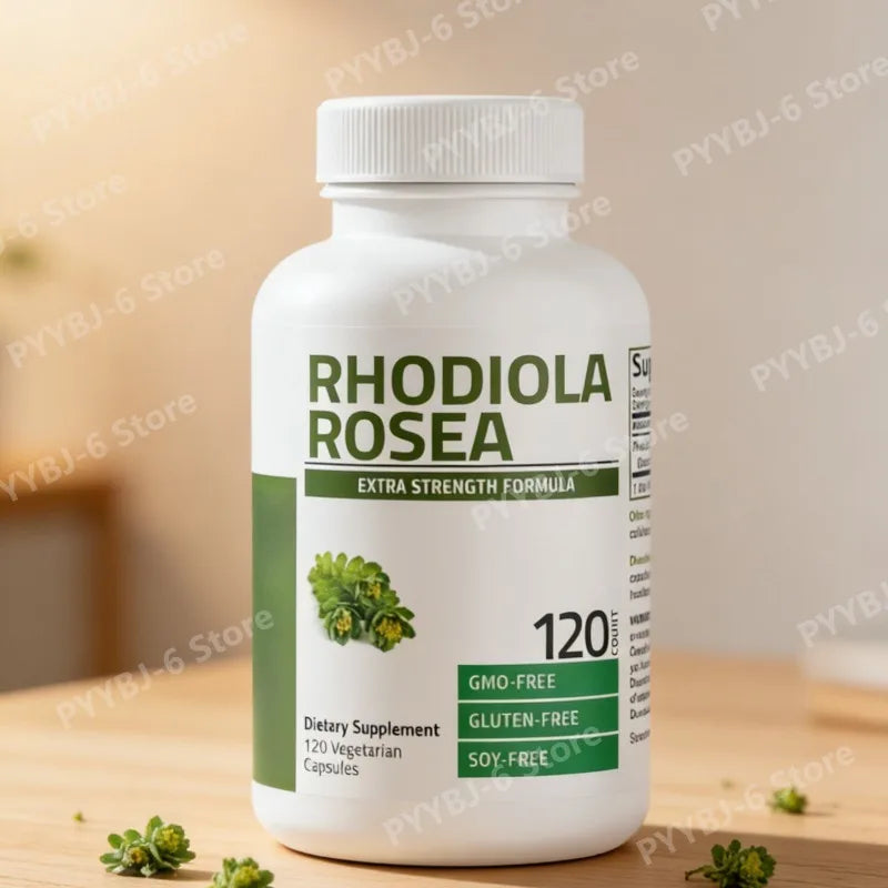 Rhodiola Rosea Supplement Support Overall Health Non-GMO Vegan Vegetarian Capsules 120 Count Natural Herbal Extract for Adult