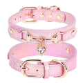 New Dog Collar Love Water Diamond PU Collar Metal Accessories Cat Neck Ring Fashion Design Cat Necklace