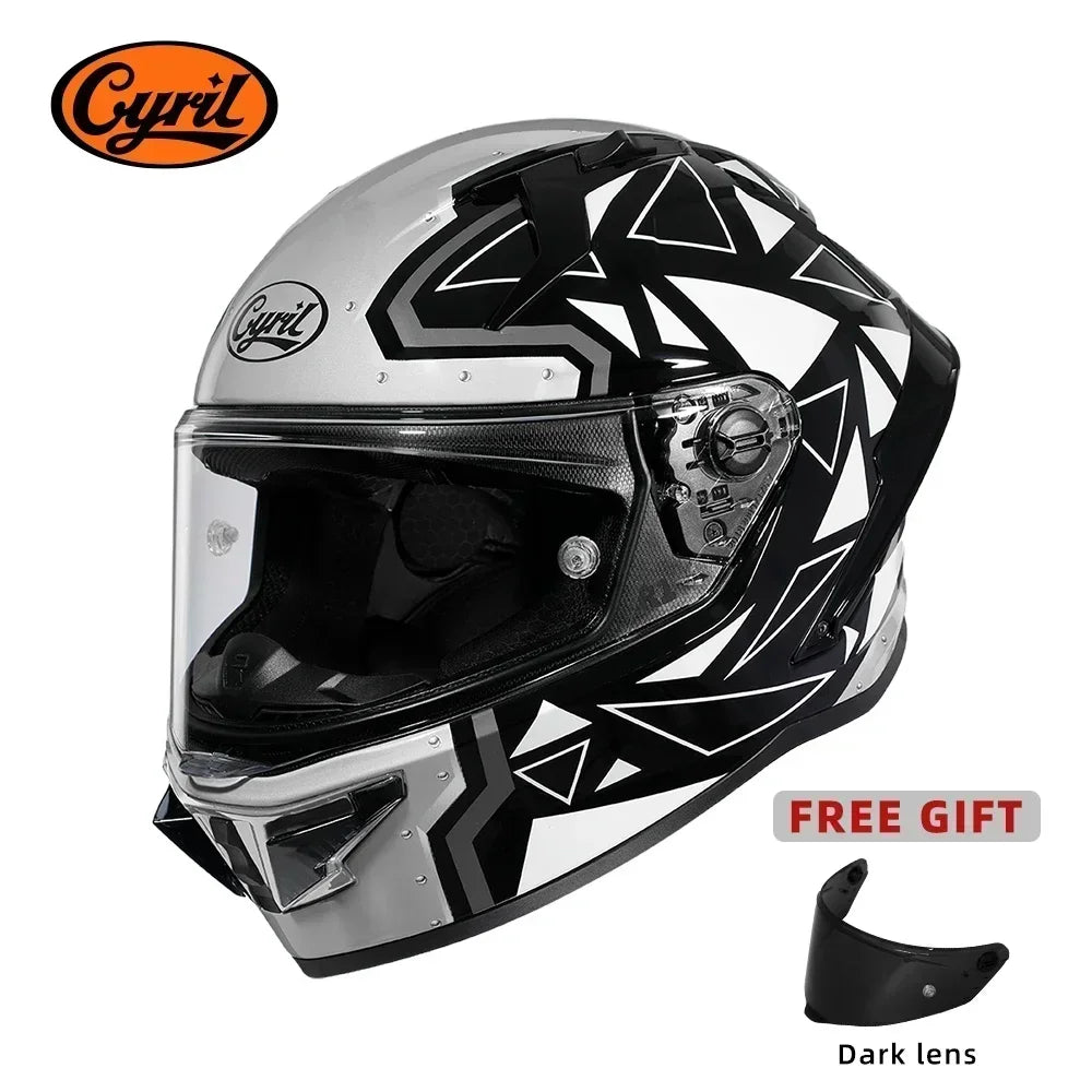 Full Face Motorcycle Helmet DOT Approved Helmet for Men Women Original CYRIL Cascos Para Moto Motorbike Helmets Casco Moto