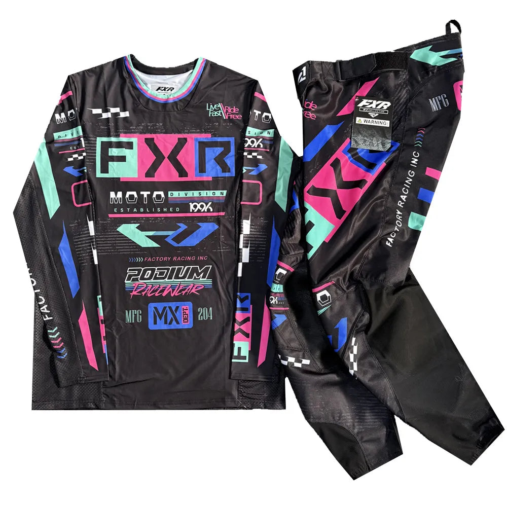 Motorcycle NEW Motorcycle Clothing Set Off Road MX Jersey Pants Set Dirt Bike Combo Gear Set Racing Motocross Set