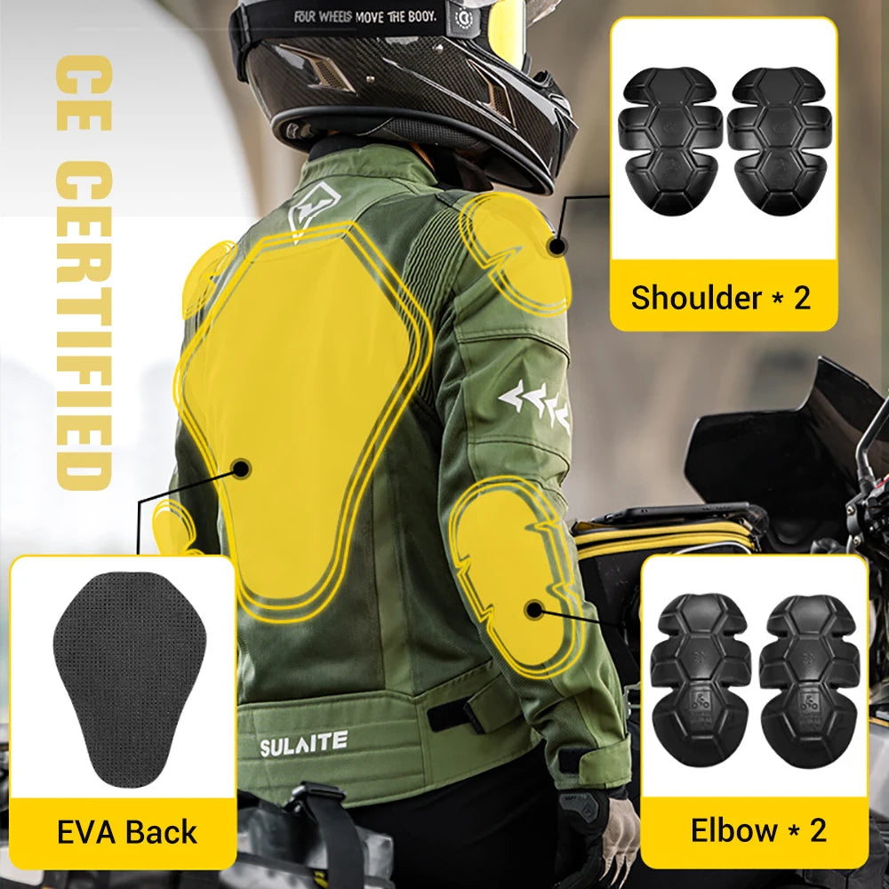 Summer Breathable Motorcycle Jacket Road Racing Clothing  Motorcycle Equipment Built-in Chest Protection New