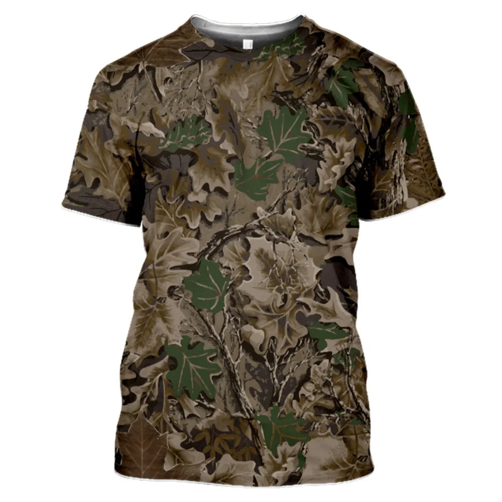 Hunting Camouflage T-Shirt Summer T Shirt Man 3D Printing Streetwear Clothing Short Sleeve Clothes Luxury T-Shirt Men Clothing