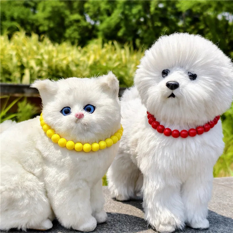 Fashion Dog Necklace Cat Collar DIY Pet Pearl Collar Jewelry Puppy Accessories Dog Neck Chain Chihuahua Pet Grooming Supplies