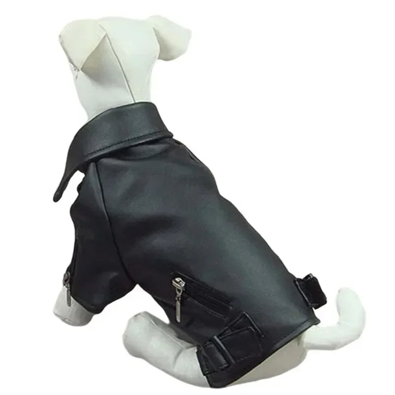 Leather Dog Coat Jacket Winter Dog Clothes Outfit Garment Warm Pet Costume Puppy Yorkie Poodle Bichon Schnauzer Pug Clothing