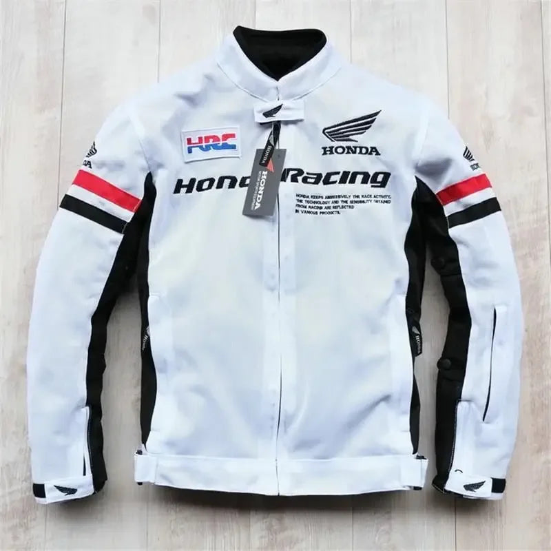 Men's Summer Motorcycle Racing Clothing Breathable Mesh Anti-Fall Honda Cycling Suit Comfortable Protective Gear for Bikers