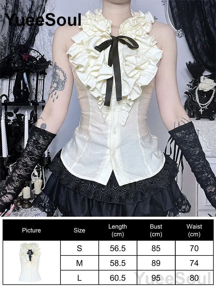 Gothic Crop Tops Black Lace Mesh Tanks Tops 2026 New Y2K Goth Punk Grunge Fairy Core Sexy Y2K Halloween 2000s Women Clothing