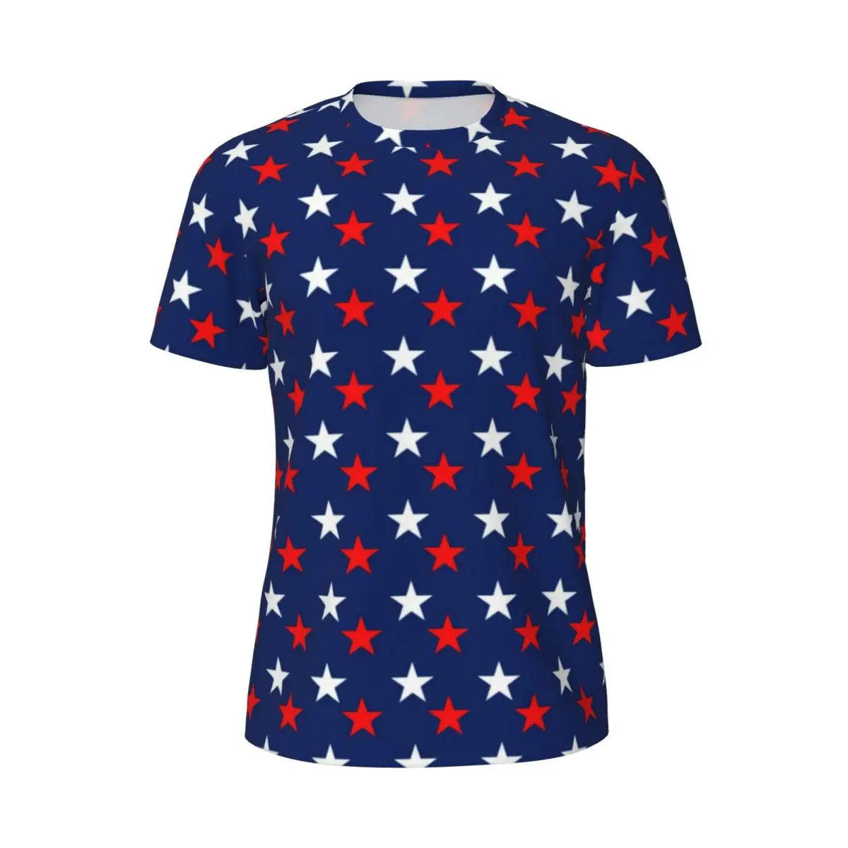 USA American Flag T-Shirt Male Star Print Patriotic Streetwear Running T-Shirts Breathable Beach Fashion Tees Oversize Tops