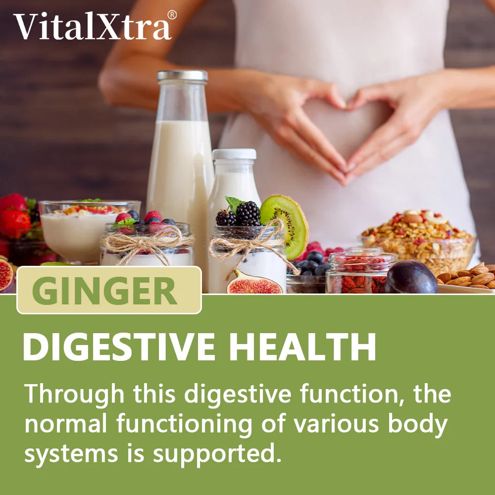 Ginger Supplement, Organic Ginger Root Capsules, 950 Mg, Improves Digestion and Absorption, 120 Vegan Capsules