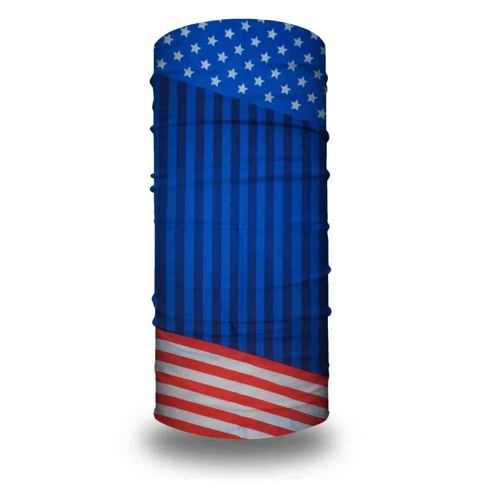 American Flag Tube Bandana Turbans Headwrap for Women Men Wind Dustproof Neck Gaiter Balaclava Seamless Multifunctional Headband