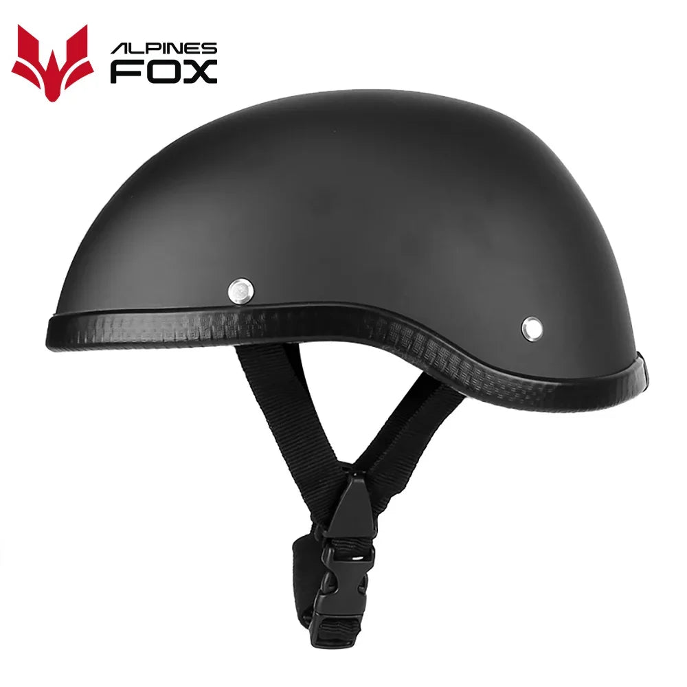 Half Face Motorcycle Helmet Vintage Cafe Racer Retro Scooter Jet Helmet Cruiser Vintage Open Face Helmets With DOT Certified