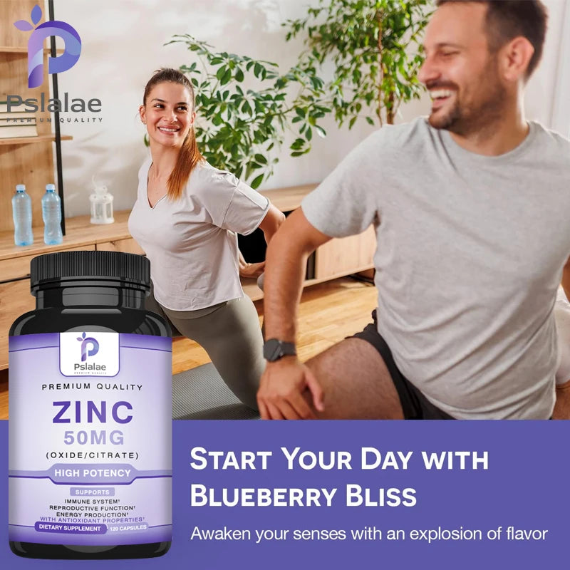 Zinc Supplements - Promotes Energy Production, Supports Immune System and Overall Health