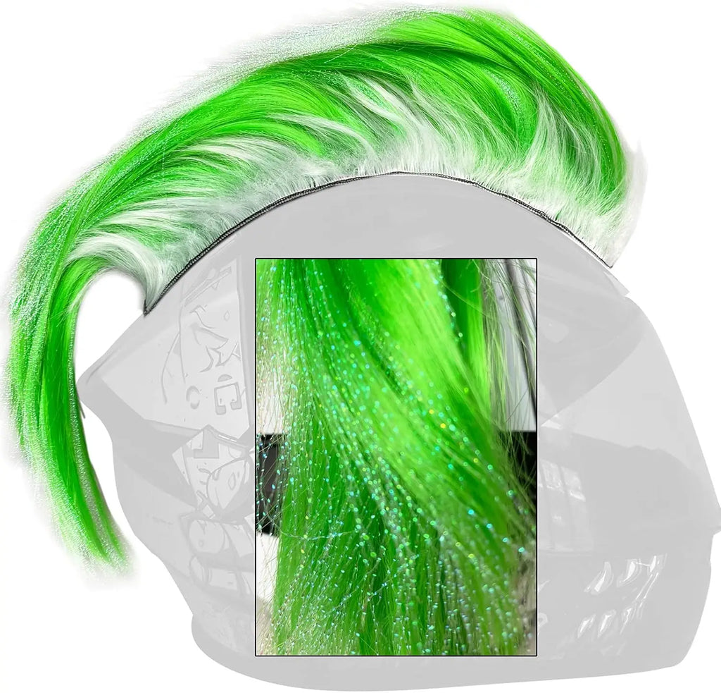 Synthetic Wigs Helmet Hawks Motorcycle Helmet Mohawk for Bicycle/Almost Helmet/Stick Reusable Design (Helmet Not Included)