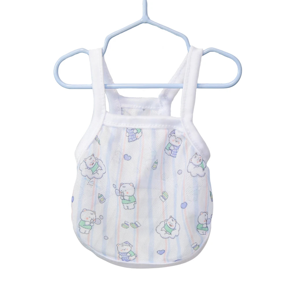 Pet clothing is fresh cute fashionable summer thin cat and dog clothing breathable mesh suspender and stylish vest