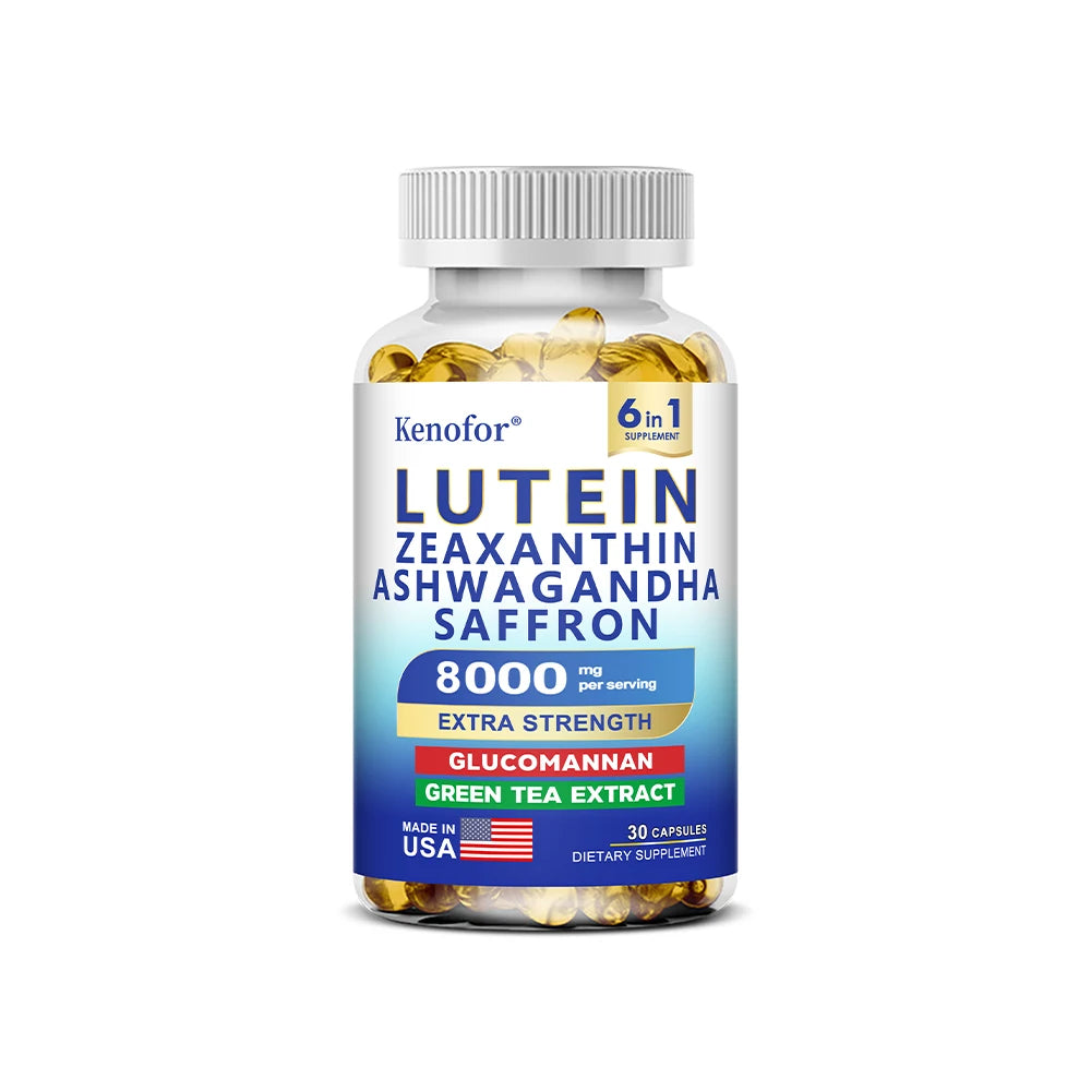 Lutein and Zeaxanthin Supplement - Essential Eye Vitamins for Adults Eye Health, with Glucomannan, Ashwagandha for Vision Health