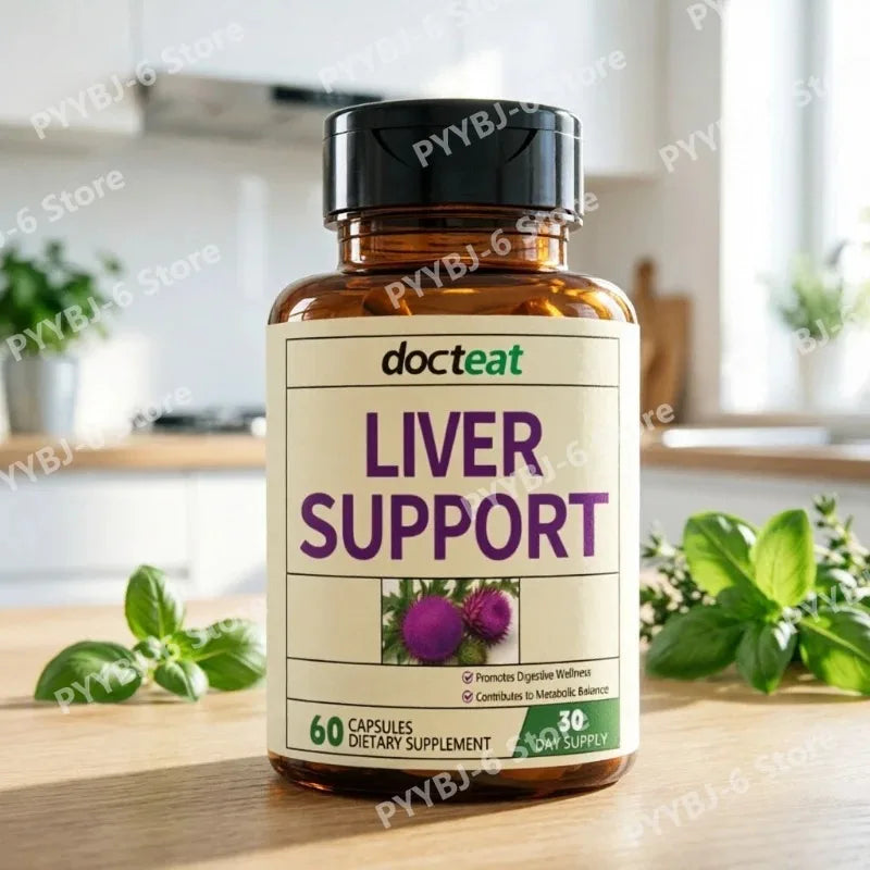 Digestive Wellness Formula Capsules Milk Thistle Artichoke Zinc Supports Gut Health Dietary Supplement for Adults 60 Capsule