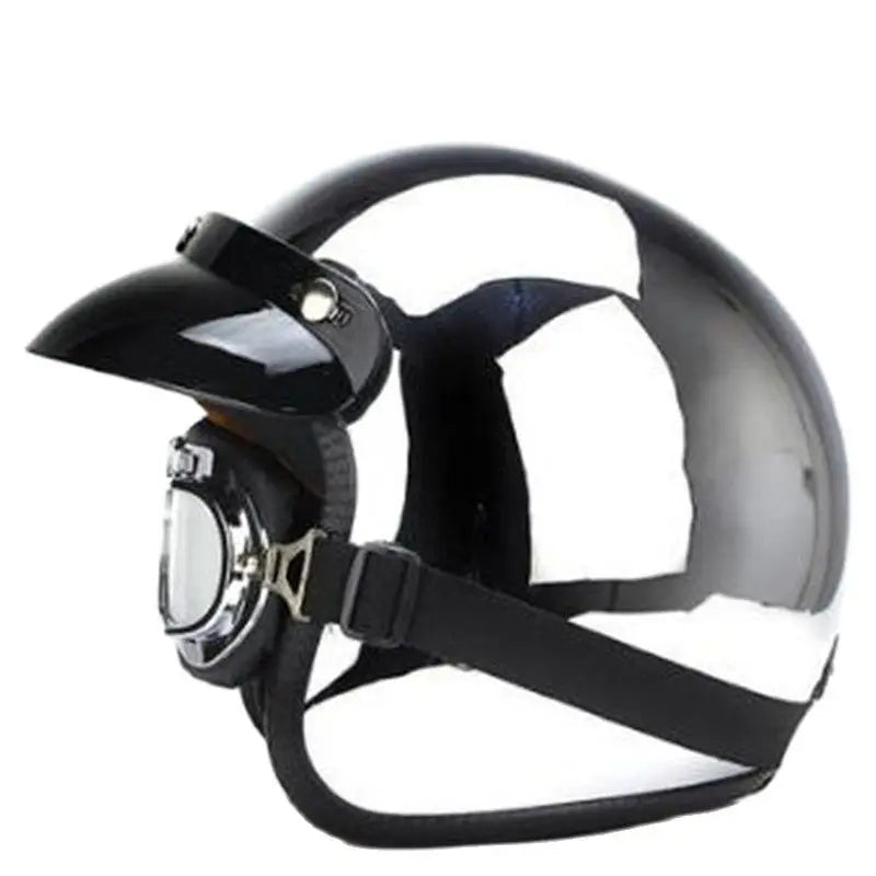Vintage Silver Chrome Motorcycle Helmet Jet Capacetes De Motociclista for Cafe Racer Mirror CE DOT Approved casco moto