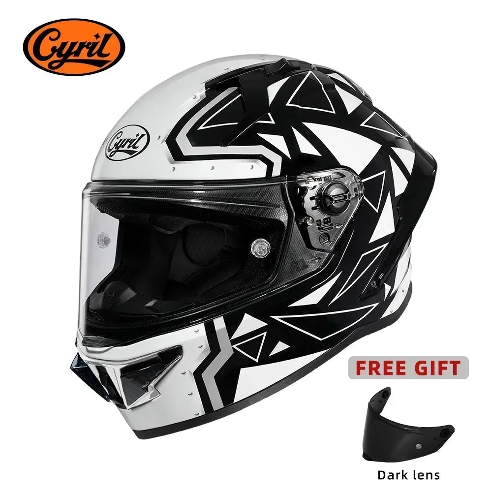 Full Face Motorcycle Helmet DOT Approved Helmet for Men Women Original CYRIL Cascos Para Moto Motorbike Helmets Casco Moto