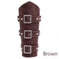 Punk Hip Hop 1Pc Cosplay Leather Armor Arm Viking Bangles Pirate Knight Gauntlet Wristband Bracer Accessories New Men's Bracelet