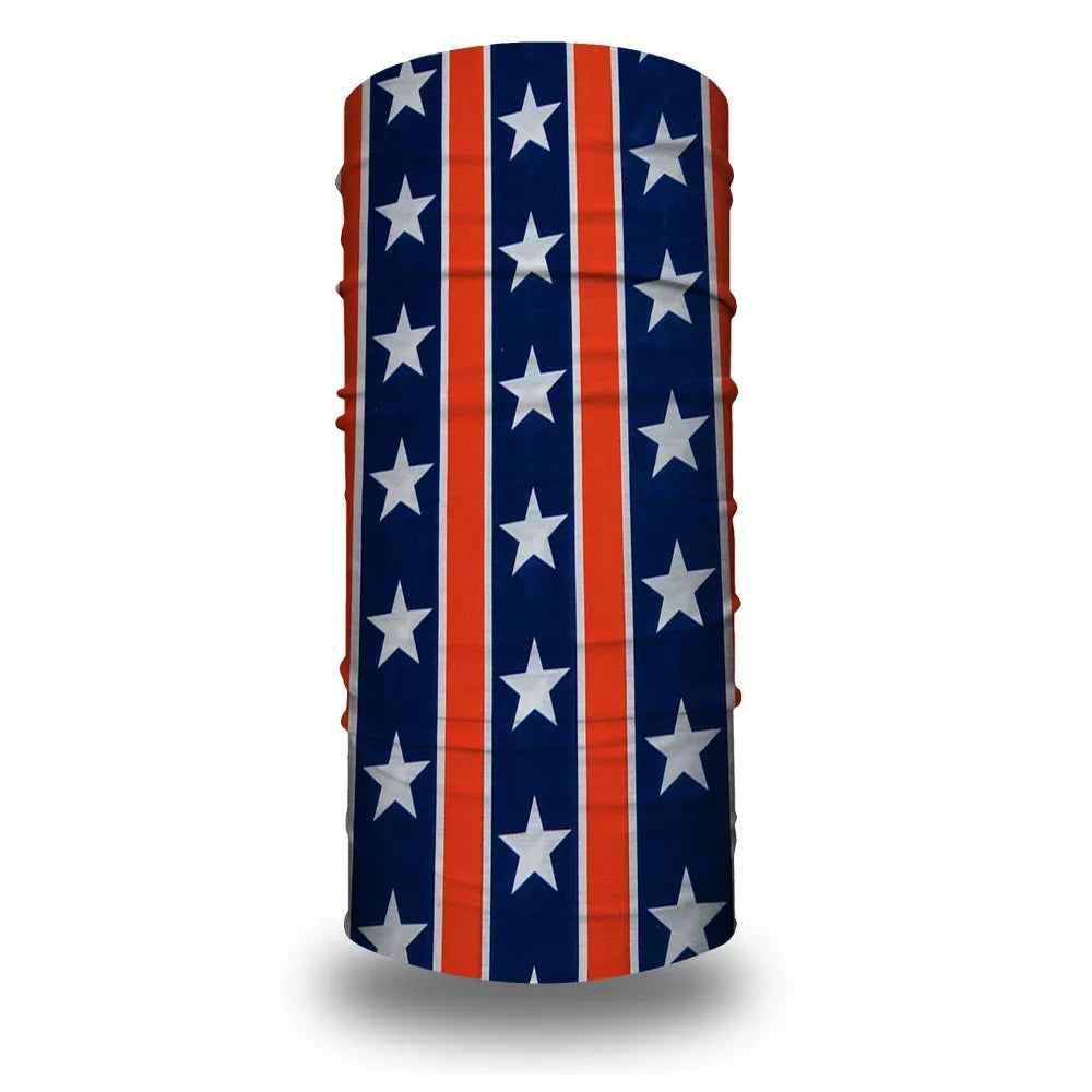 American Flag Tube Bandana Turbans Headwrap for Women Men Wind Dustproof Neck Gaiter Balaclava Seamless Multifunctional Headband