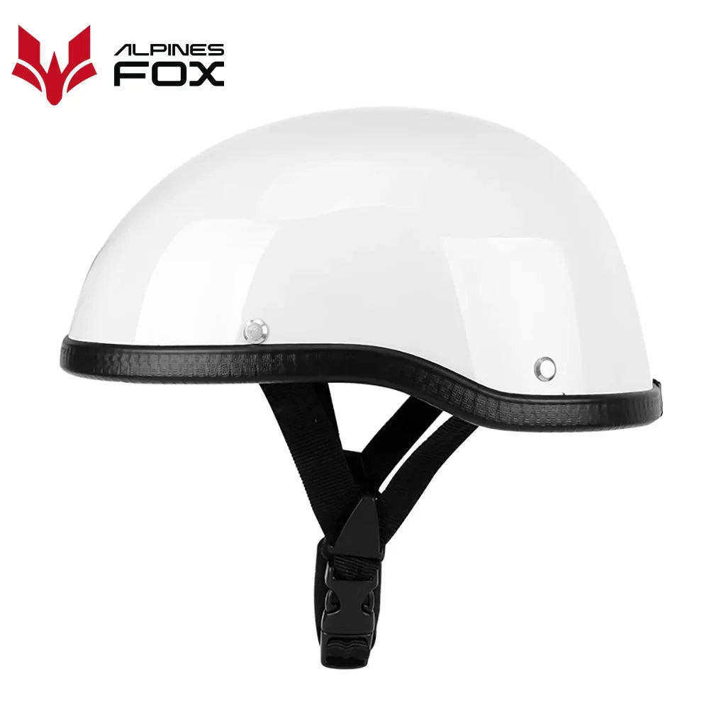 Half Face Motorcycle Helmet Vintage Cafe Racer Retro Scooter Jet Helmet Cruiser Vintage Open Face Helmets With DOT Certified