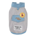 Pet dog cat clothing breathable denim pet clothes for spring summer new striped Jean Teddy Vest Yorkshire Shirt Apparel Supplies