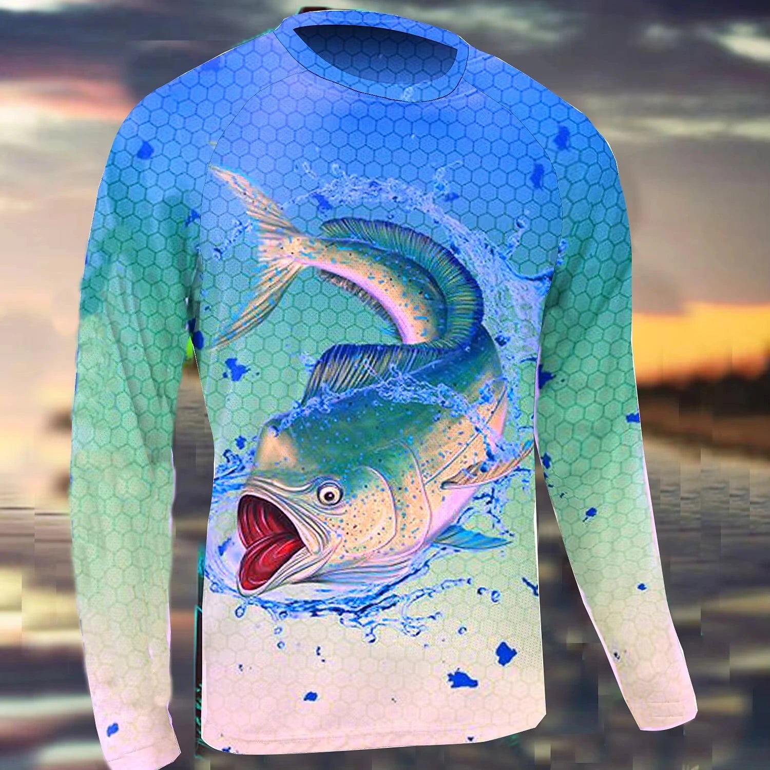 Fishing Long Sleeve Tshirt Hunting Camouflage 3d Print T-shirt Men Women Fashion Outdoor Sports Oversized Tops Tees Men Clothes
