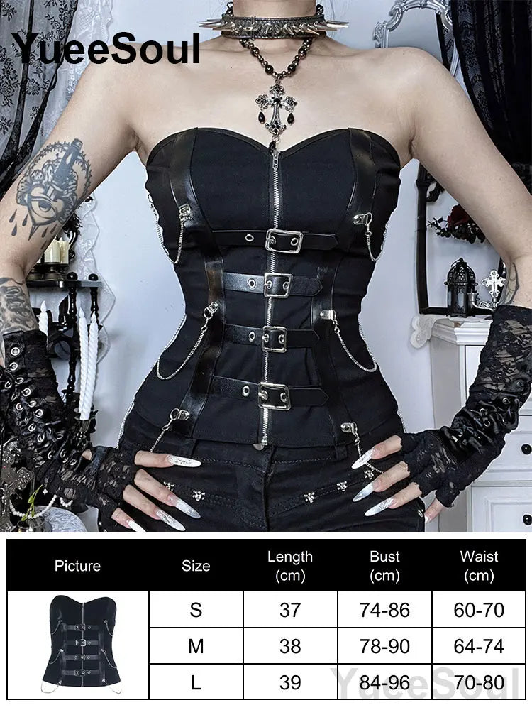 Gothic Crop Tops Black Lace Mesh Tanks Tops 2026 New Y2K Goth Punk Grunge Fairy Core Sexy Y2K Halloween 2000s Women Clothing