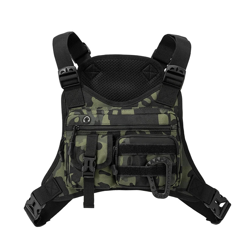 Outdoor Tactical Vest Multi-Functional Waterproof Wear-resistant Vest Backpack Men's Tactical Chest Bag for Hunting