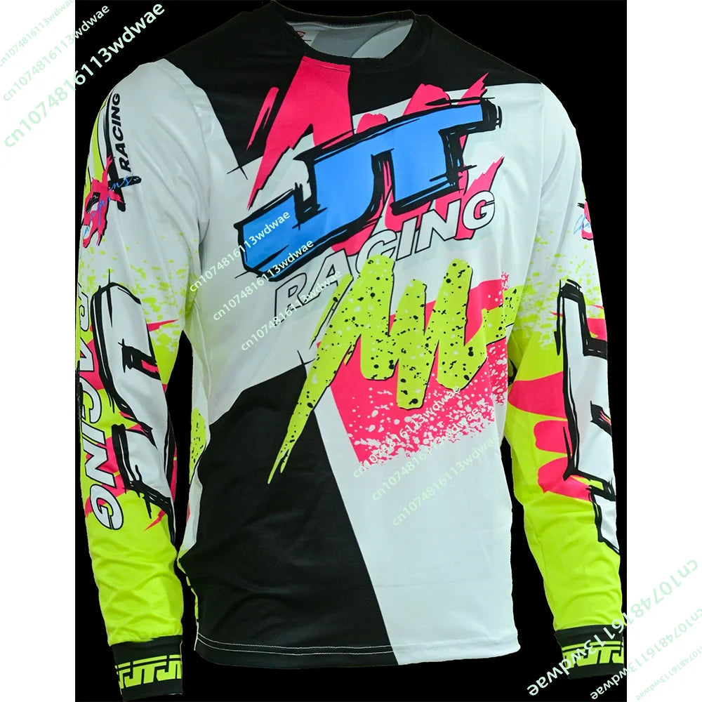 Mens Enduro MTB Cycling Clothes Jersey Off-road Motorcycle Bmx T-Shirt Bicycle Cycling T-shirts Long Sleeve Motorcycle Clothing