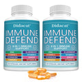 Advanced Immune Support, 8-in-1 Supplement, with Vitamin C, D, B6, Zinc, Elderberry, Turmeric, Ginger & Echinacea, Antioxidants