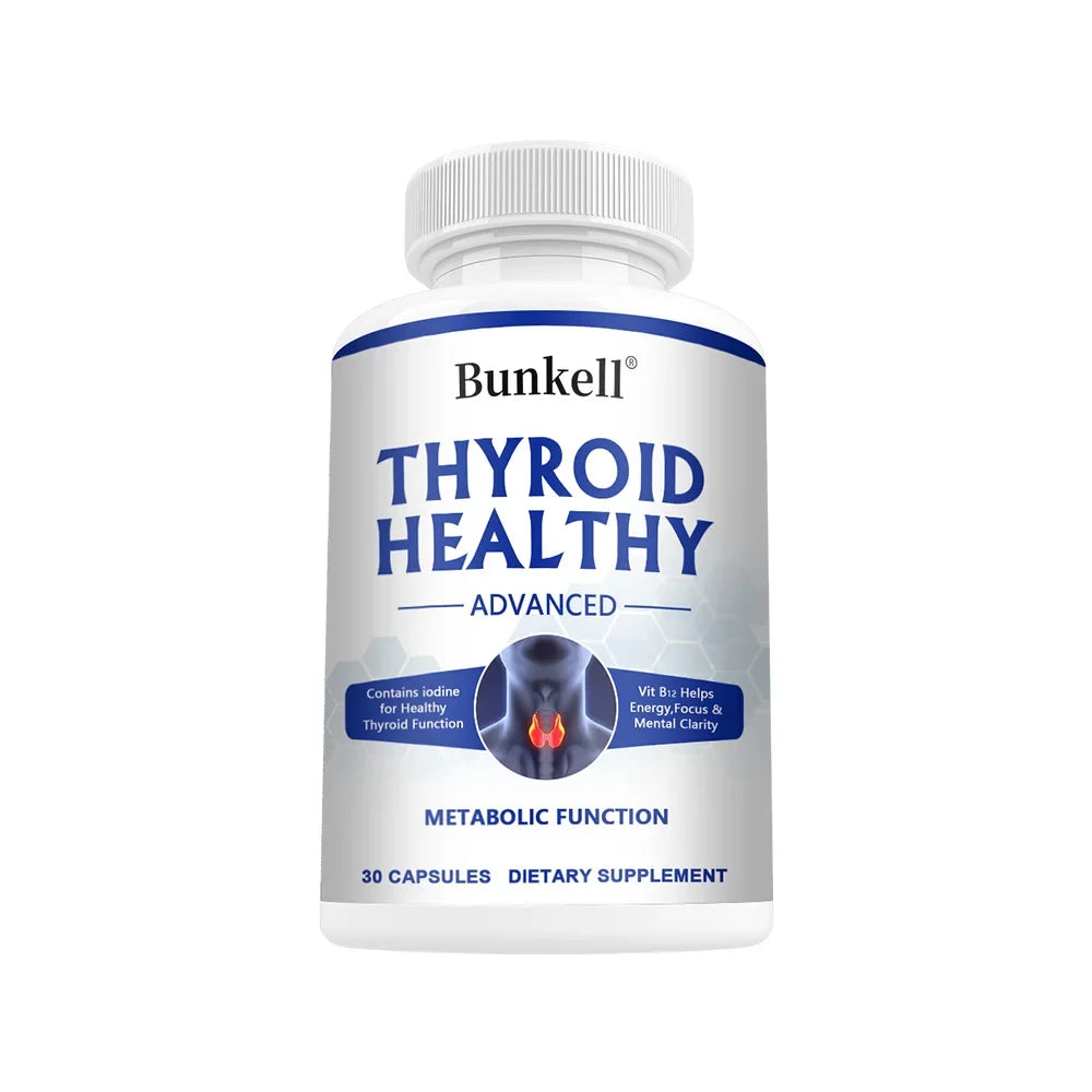 Thyroid Support Supplement for Women and Men, with Iodine, B12 and L-Tyrosine, Supports Hormone Health, Energy and Metabolism