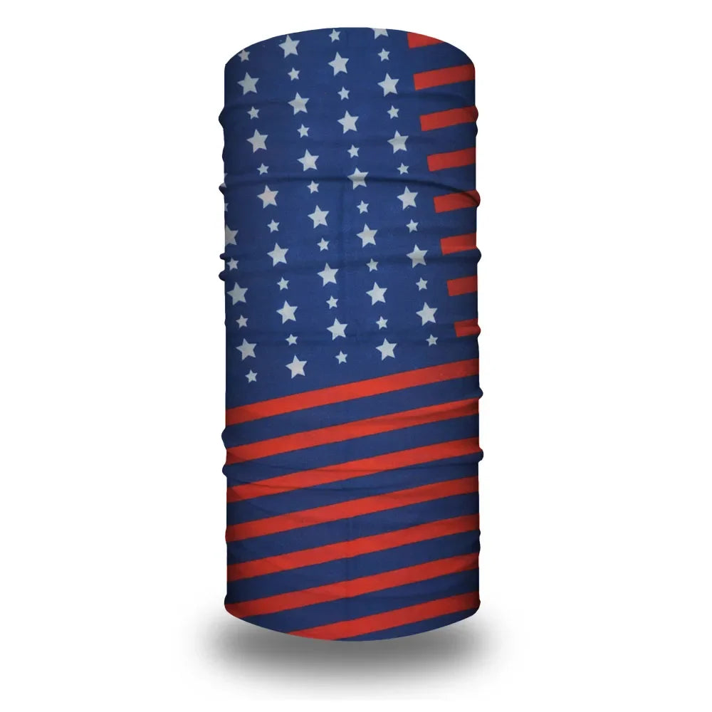 American Flag Tube Bandana Turbans Headwrap for Women Men Wind Dustproof Neck Gaiter Balaclava Seamless Multifunctional Headband