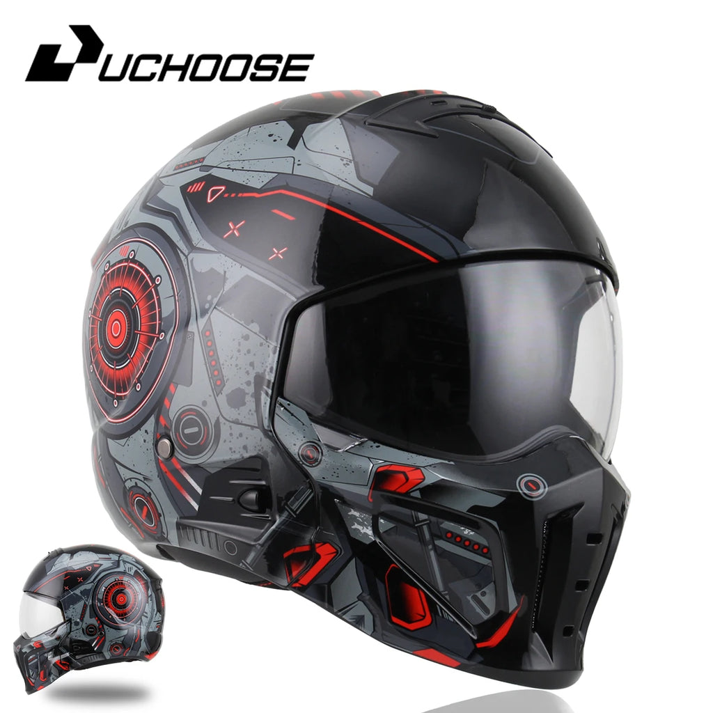 2026 New Scorpion Helmet Retro Motorcycle Cascos Moto Locomotive Personality Multi-purpose Combination Helmet Half Helmet