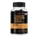 Turmeric Ginger Supplement with Piperine 2360 Mg with Garlic Comfort Digestive & Immune Nutrient Supplement Calcium Gluten Free