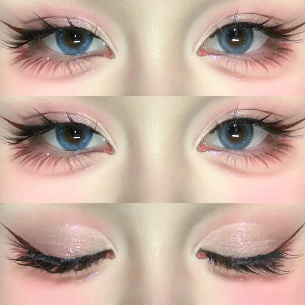Lasvirey Cat Eye Lashes Manga Lashes Styles 3D Faux Mink Lashes Soft Cross Wispy Natural Winged End Eye Elongated Eyelash Makeup