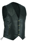 Vest Leather Punk Fashion Casual Coat Motorcycle Vest Men Solid Vest Fleet
