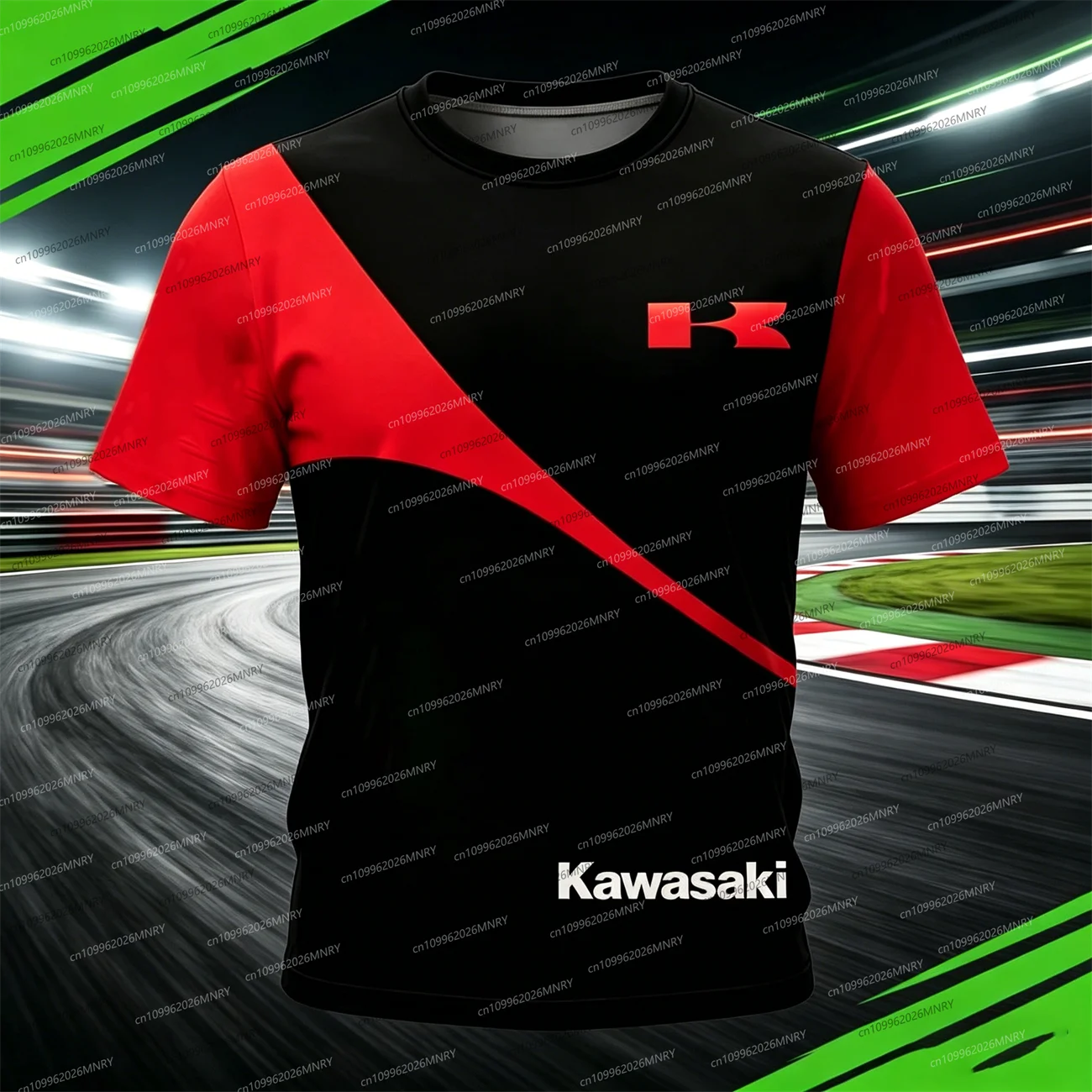 Motorcycle clothes for man Motorcycle Kawasaki Tshirt Breathable Summer Men t-shirt Men's clothing 3D Print Women Short-sleeved